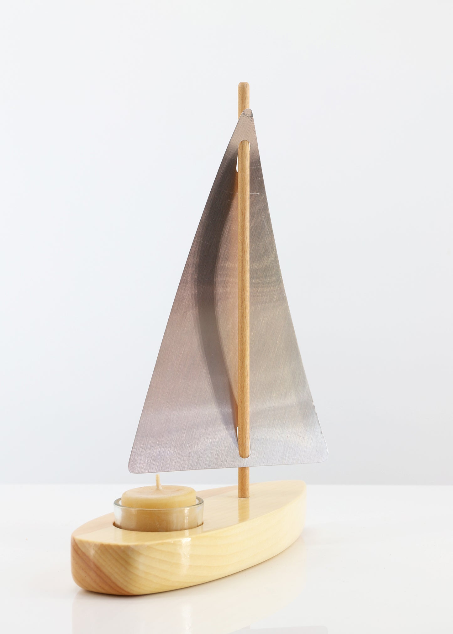 Holz-Kerzenschiff - schwimmfähig