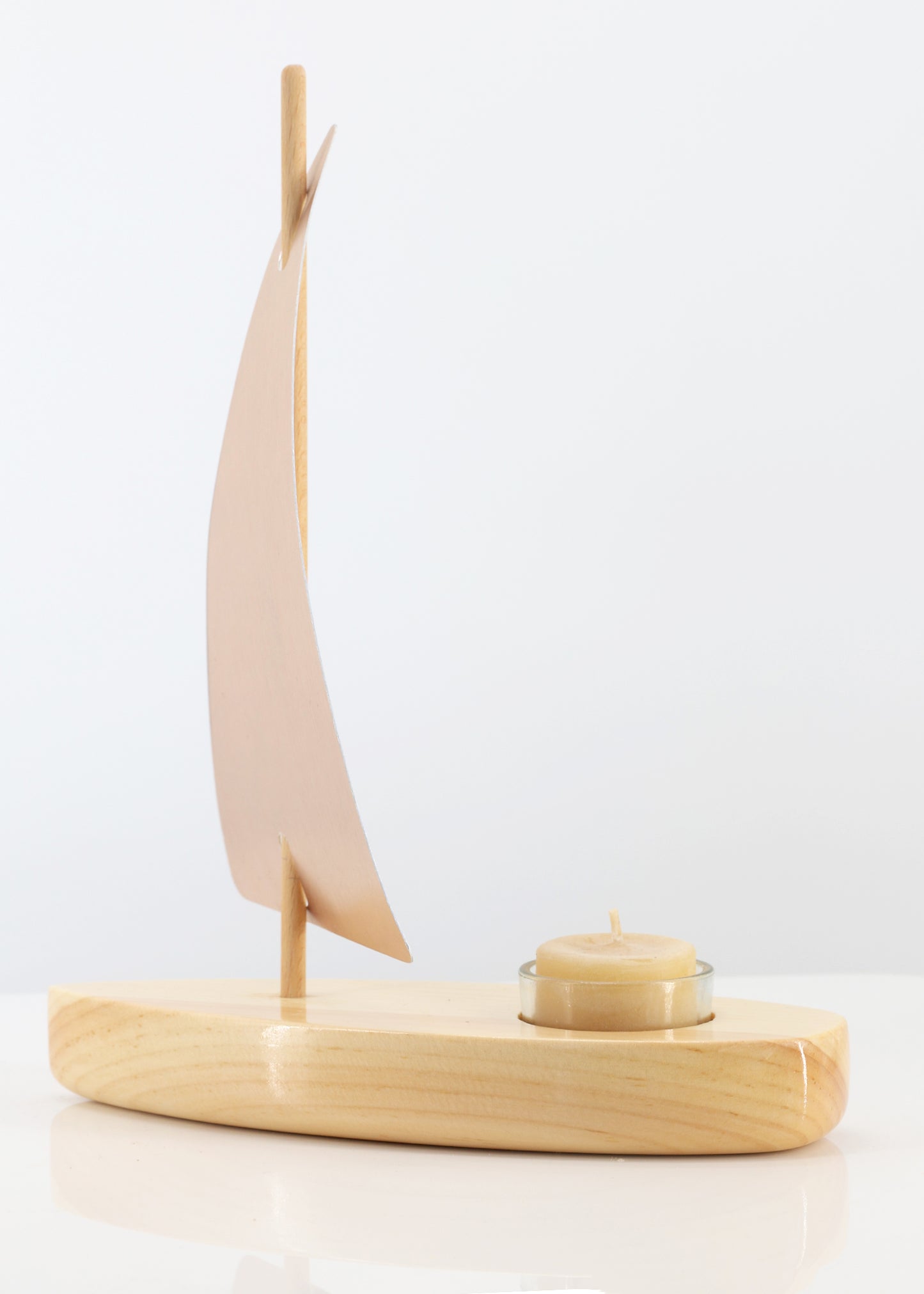 Holz-Kerzenschiff - schwimmfähig