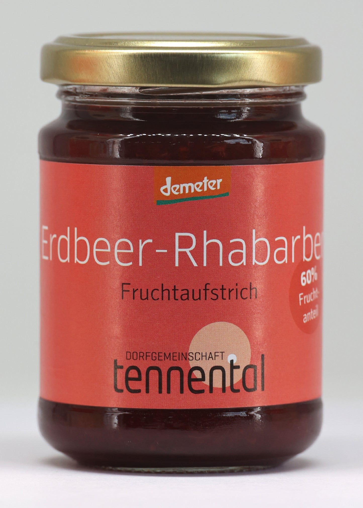 Fruchtaufstrich Erdbeere-Rhabarber demeter 200g