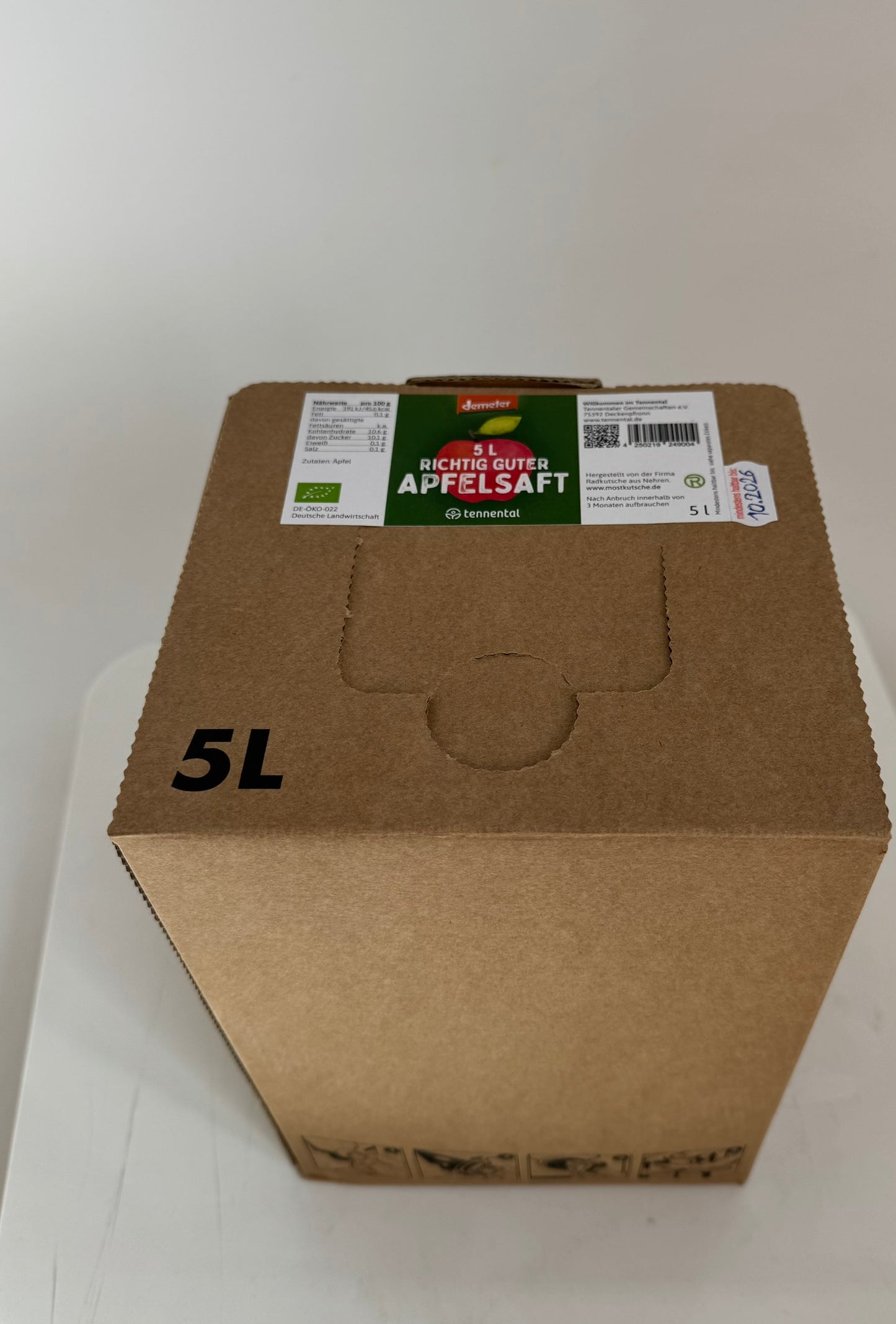 Apfelsaft demeter 5l Bag in Box