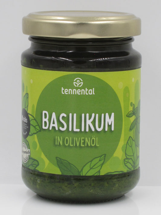 Basilikum in Olivenöl demeter 170g