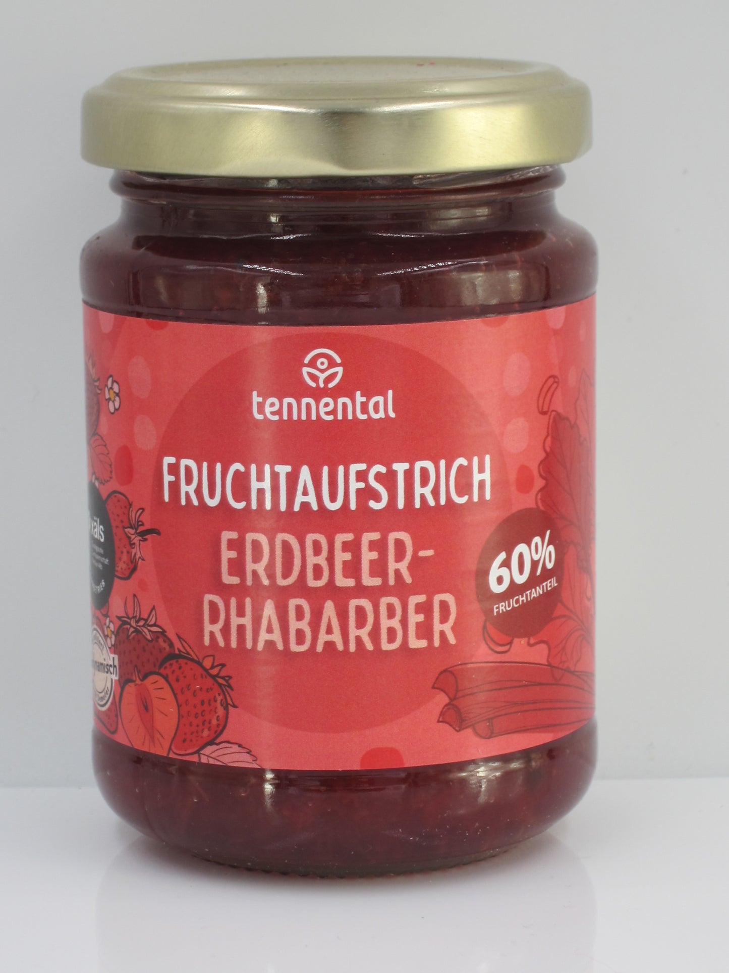 Fruchtaufstrich Erdbeere-Rhabarber demeter 200g